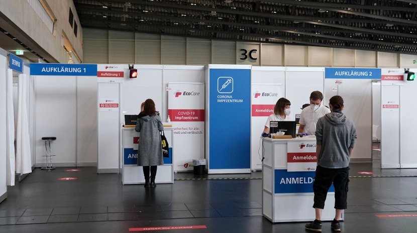 Vaccination Centre at the Exhibition Centre Nuremberg