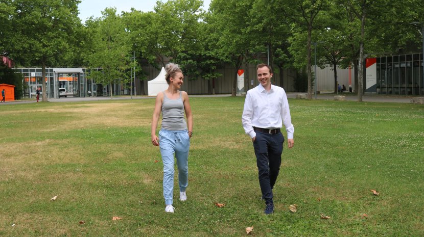 Walk Trainees Kathrin Schierl and William Baumeister